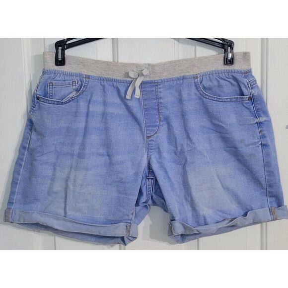 Wonder Nation Girls 16 Plus Jean Jegging Stretch Shorts - Picture 2 of 8